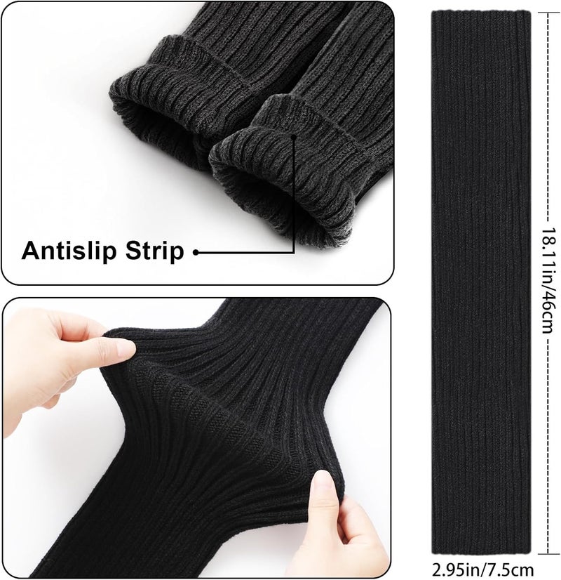 Pleneal Leg Warmers for Women - Leg Warmers 80s Ribbed Knitted Long Socks for Yoga Party Sports Fashion Accessories - Image 4